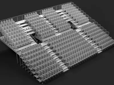 Theatre Raked Seating 3D model