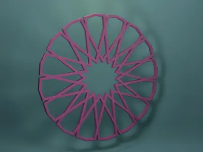 Fold rosette star Free 3D print model