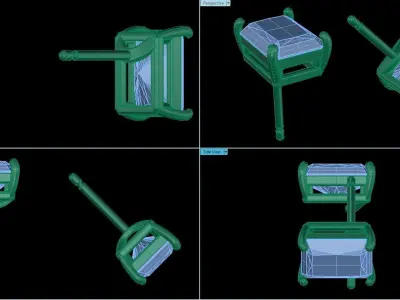 Solitaire Octagonal 8x6 mm Earring 3D print model