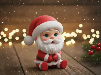 chibi Santa 3D print model