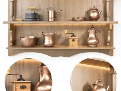 Decorative Set Rustic Mountain 3D model