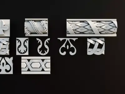 Ornament Pack Vol 23 - Islamic Medieval Gothic 3D model