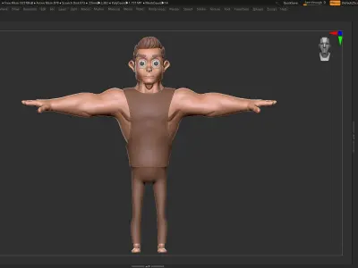 Character Basemesh in ZBrush and Blender - Gymer - Man 3D model