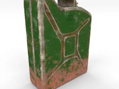 Jerry Can Weathered PBR Low-poly 3D model