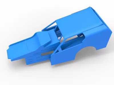Shell of Vintage Dirt Modified stock car V3 Scale 1 to 25 3D print model