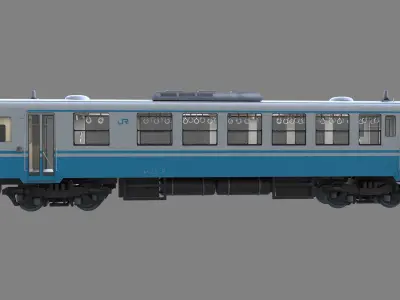 Yosan Line KiHa 32 train 4K Texture PBR 3D model