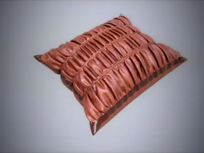 Pillow chocolate with ruffles 3D model