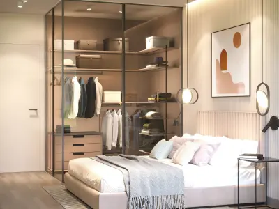 Modern bedroom -MAX -FBX -OBJ -STL 3D model