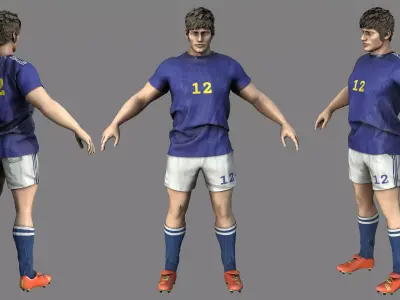 Soccer player Low-poly 3D model purchase