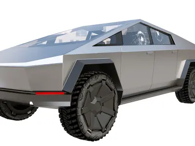 Tesla Cybertruck Low-poly 3D model