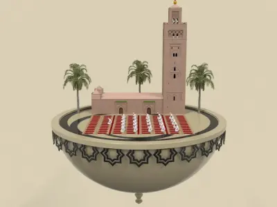 Eid mubarak motion video 3D model