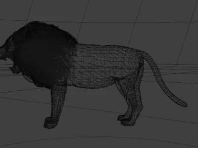 LION CAT LEOPAR BLACK WOLF  ANIMAL PACK 3D model