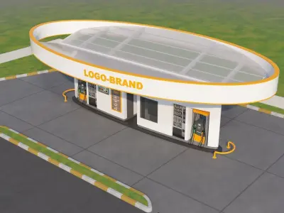 Automated Gas Station 3D model