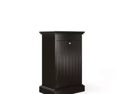 Dark Decorative Bathroom Cabinet 3D model