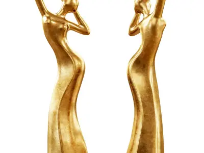 Abstract figurine of a woman 3D model