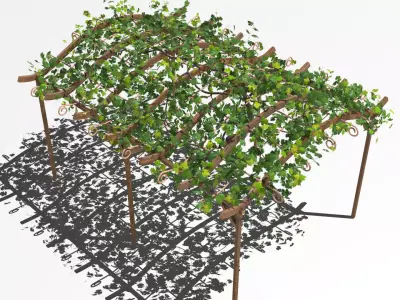 Vine pergola 3D model