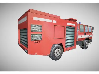 fire fighter truck Low-poly 3D model