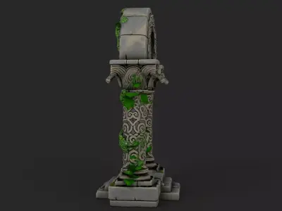 Fantasy Stone Arch Low Poly Low-poly 3D model