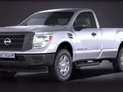 Nissan Titan Single Cab Regular 2017 3D model