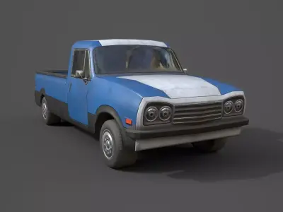 Generic PickUp Blue Low-poly 3D model