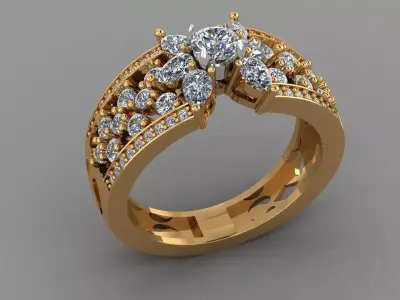 Special design wedding ring 3D print model