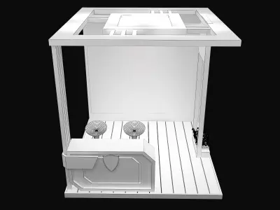  Booth Exhibition Stand a623a 3D model