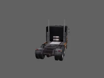 Truck semi Low-poly 3D model