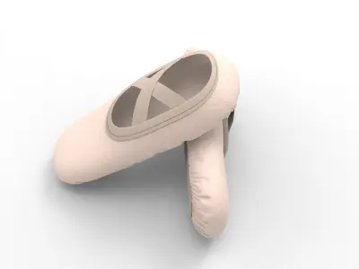 Ballet Shoes Low-poly 3D model