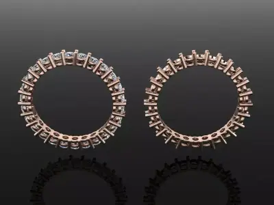 Dainty Infinity Diamond band 2mm Size4 3D print model