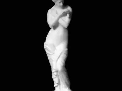 Psyche Sculpture Le Louvre 3D model