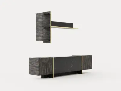 Riello TV Furniture 180 Cm Low-poly 3D model