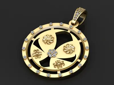   Gold Pendant  3D PRINTABLE MODEL 3D print model