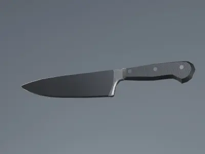 Kitchen Knife 3D Low-poly PBR model Free low-poly 3D model