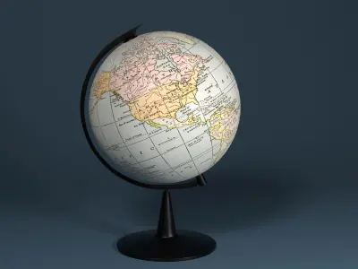 Globe - The World  Free 3D model