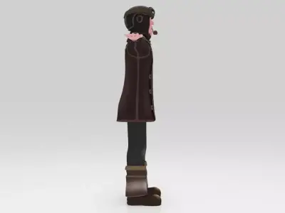 Character Brita Rigged Engineering Classic  Low-poly 3D model