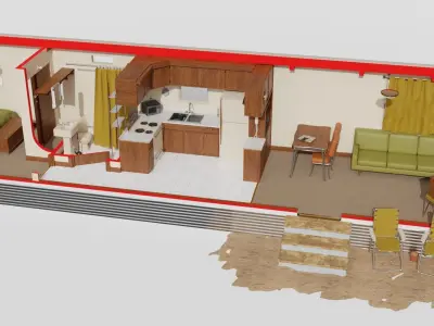 Mobile Home Free 3D model