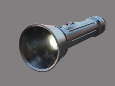 Flashlight 3D Model grenade launcher 3D model