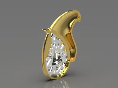 gold pendant jp0276 3D print model