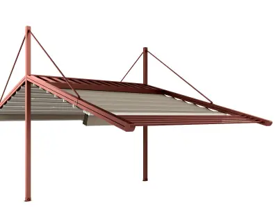 Motorized Pergola 3a antique copper matte 3D model