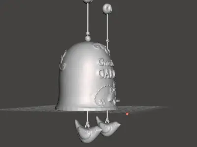 grandmas garden bell 3D print model