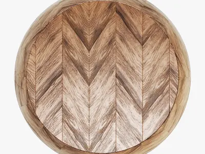 Rouge decor banana bark drum stool 3D model