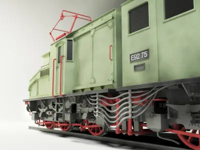 Prussian E92 Electric Locomotive Free 3D model