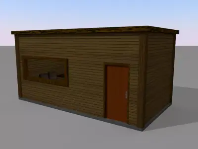 Log Cabin Low-poly 3D model
