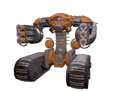 Ruthus 3D robot character Free low-poly 3D model