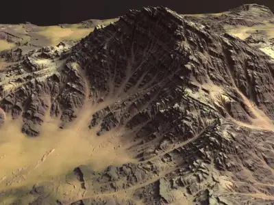 Blender Mountain 3D model