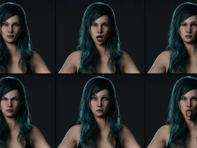 Girl Basemesh Low-poly 3D model