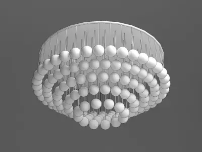 Crystal Ball Chandelier 3D model