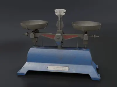 Old Japanese Scales Low-poly 3D model