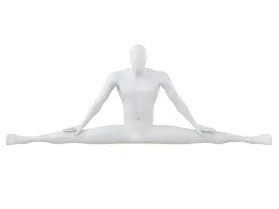 White Mannequin Sitting On A Twine 60 3D model