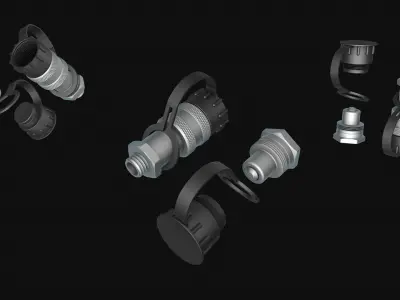 Hose connectors 3D model